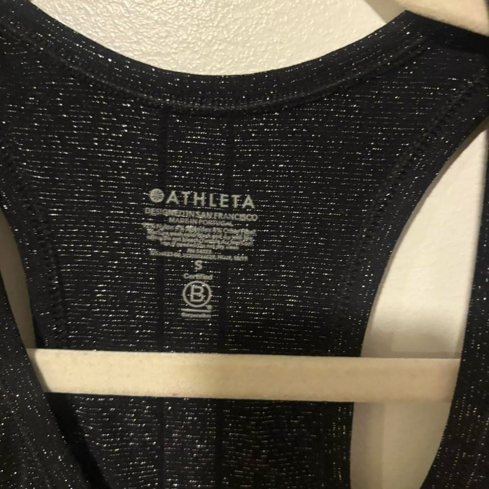 Athleta speed‎ light glow shimmer racer back tank small - Picture 6 of 8